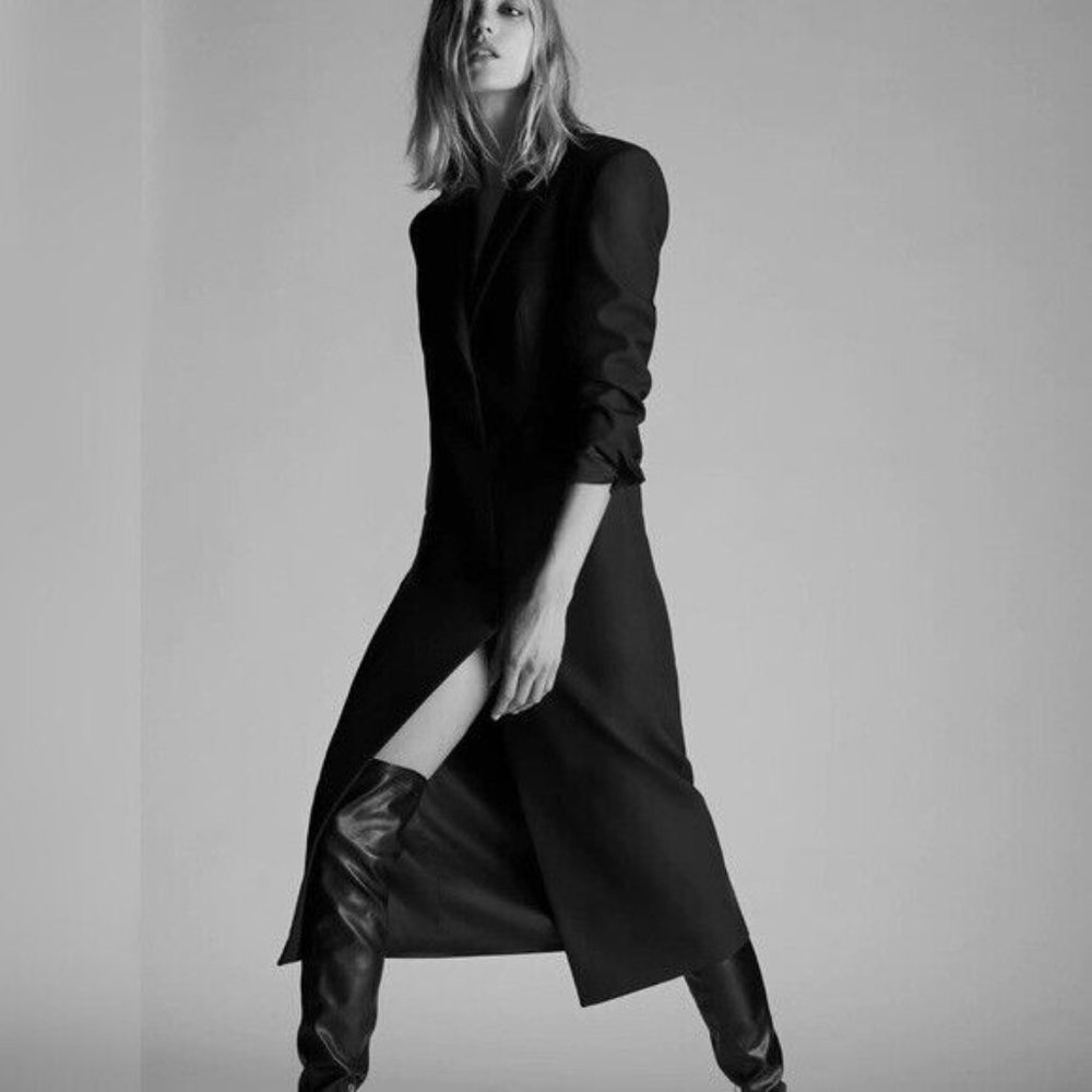 ZARA Black Dress Coat size medium